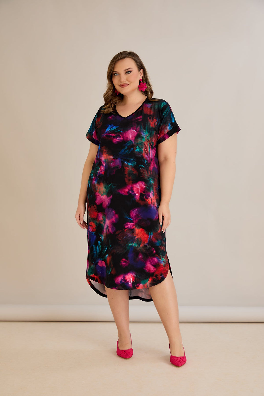 Haljina s vezanjem na leđima u šarenom uzorku