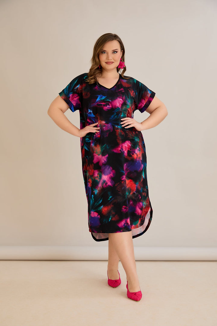 Haljina s vezanjem na leđima u šarenom uzorku