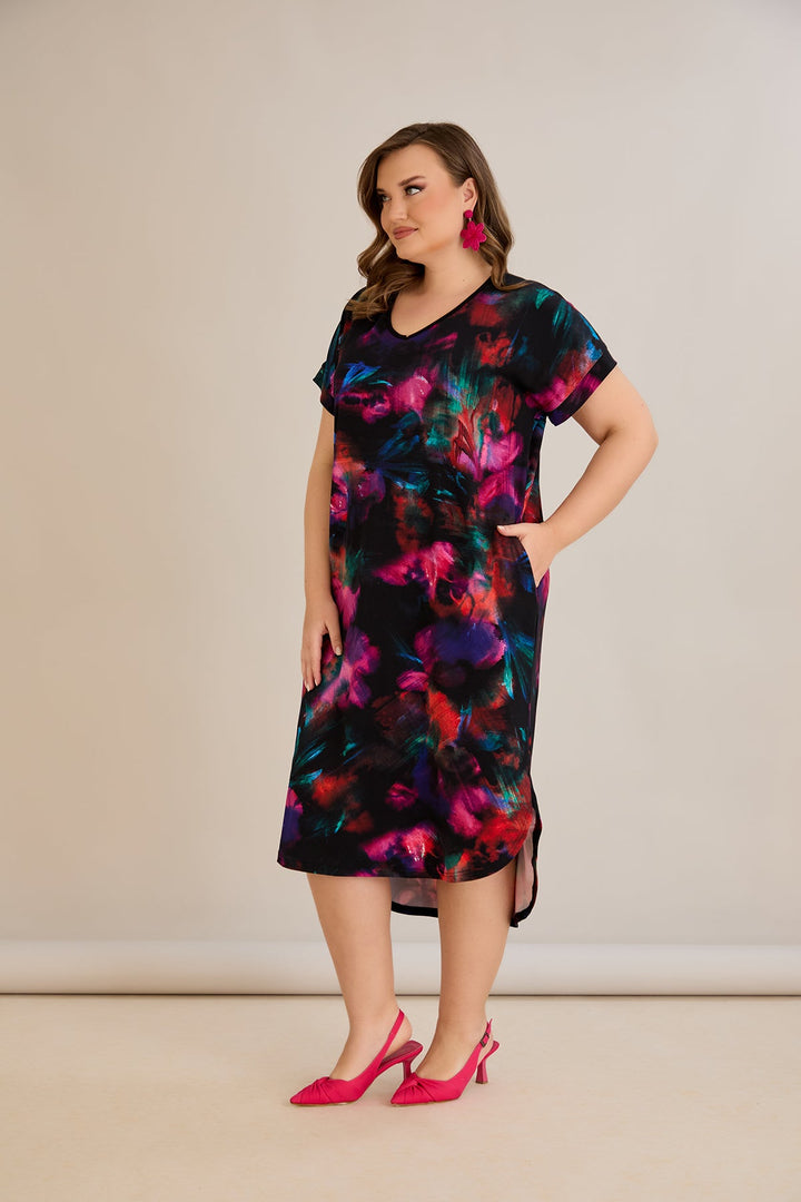 Haljina s vezanjem na leđima u šarenom uzorku