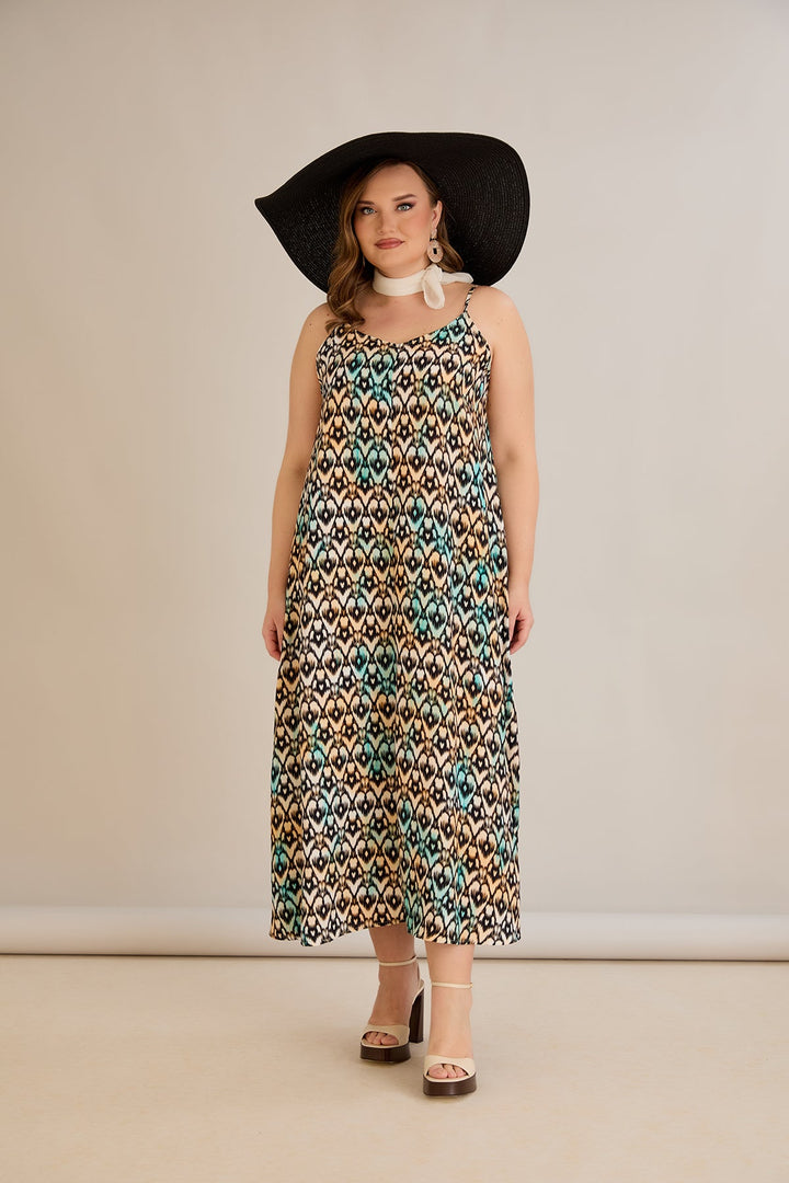Haljina od prirodne viskoze s printom