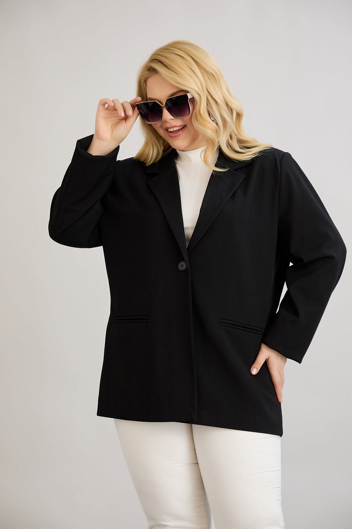 Dugi sako s jednim gumbom Veći brojevi.