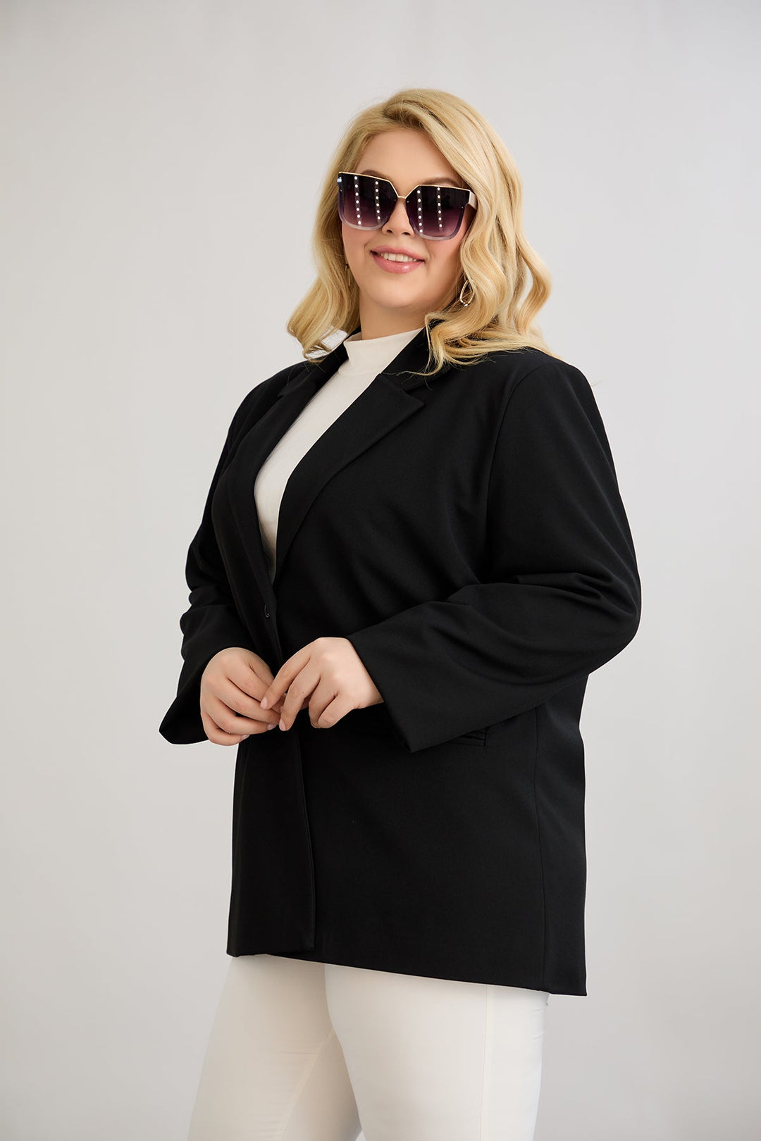 Dugi sako s jednim gumbom Veći brojevi.