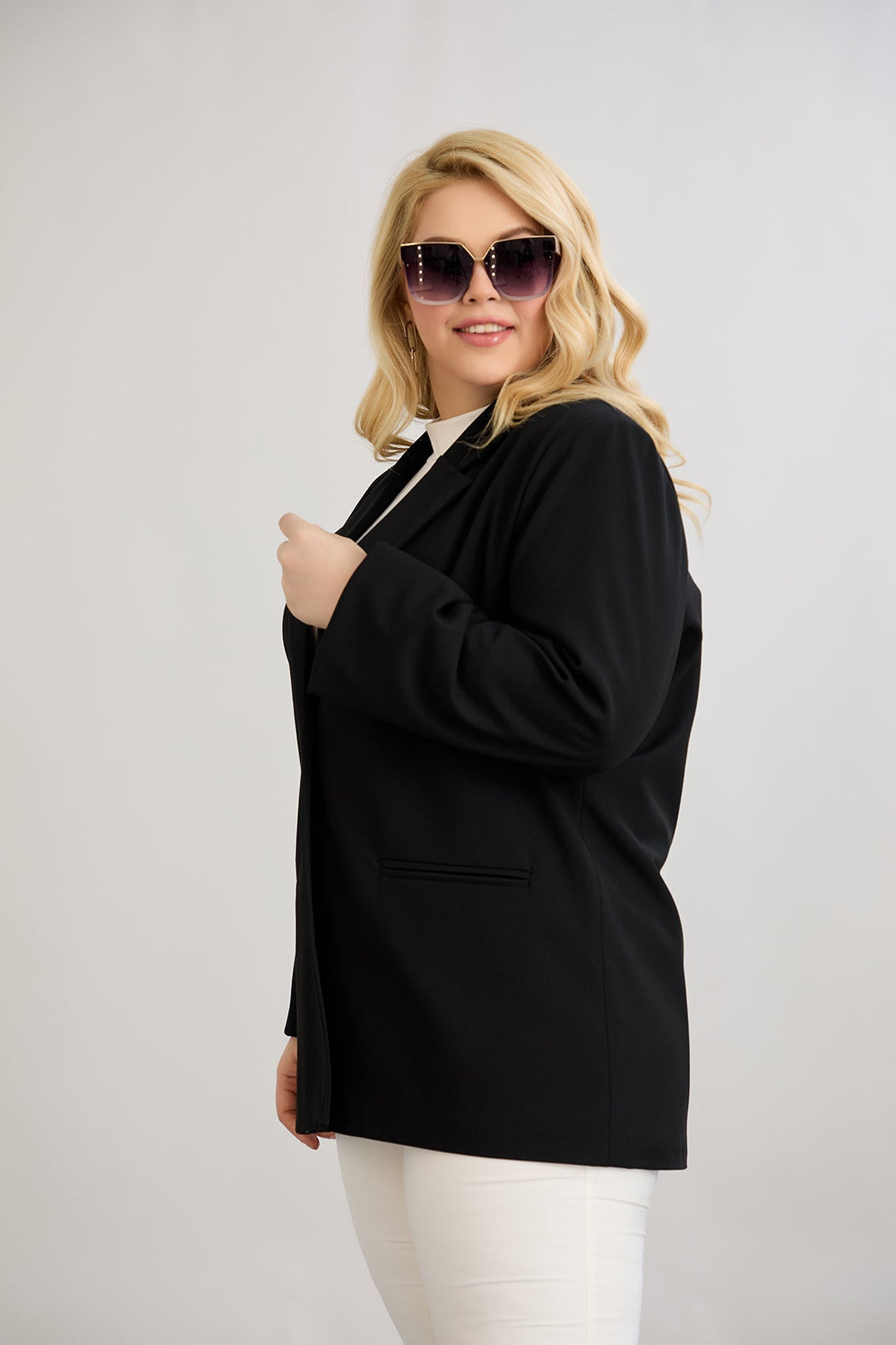 Dugi sako s jednim gumbom Veći brojevi.