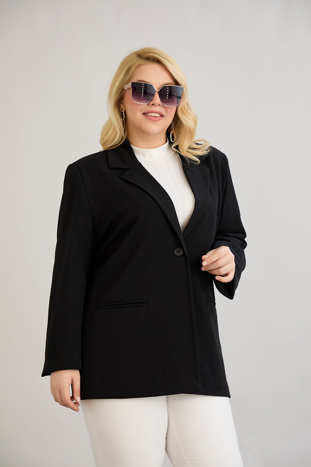 Dugi sako s jednim gumbom Veći brojevi.