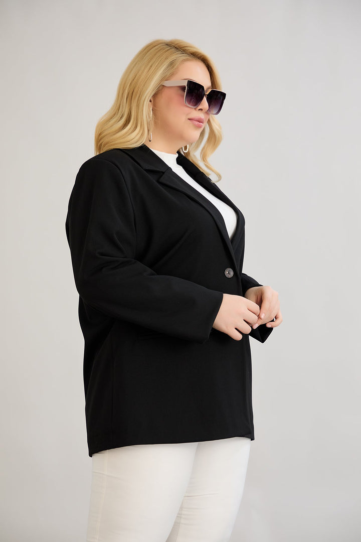 Dugi sako s jednim gumbom Veći brojevi.