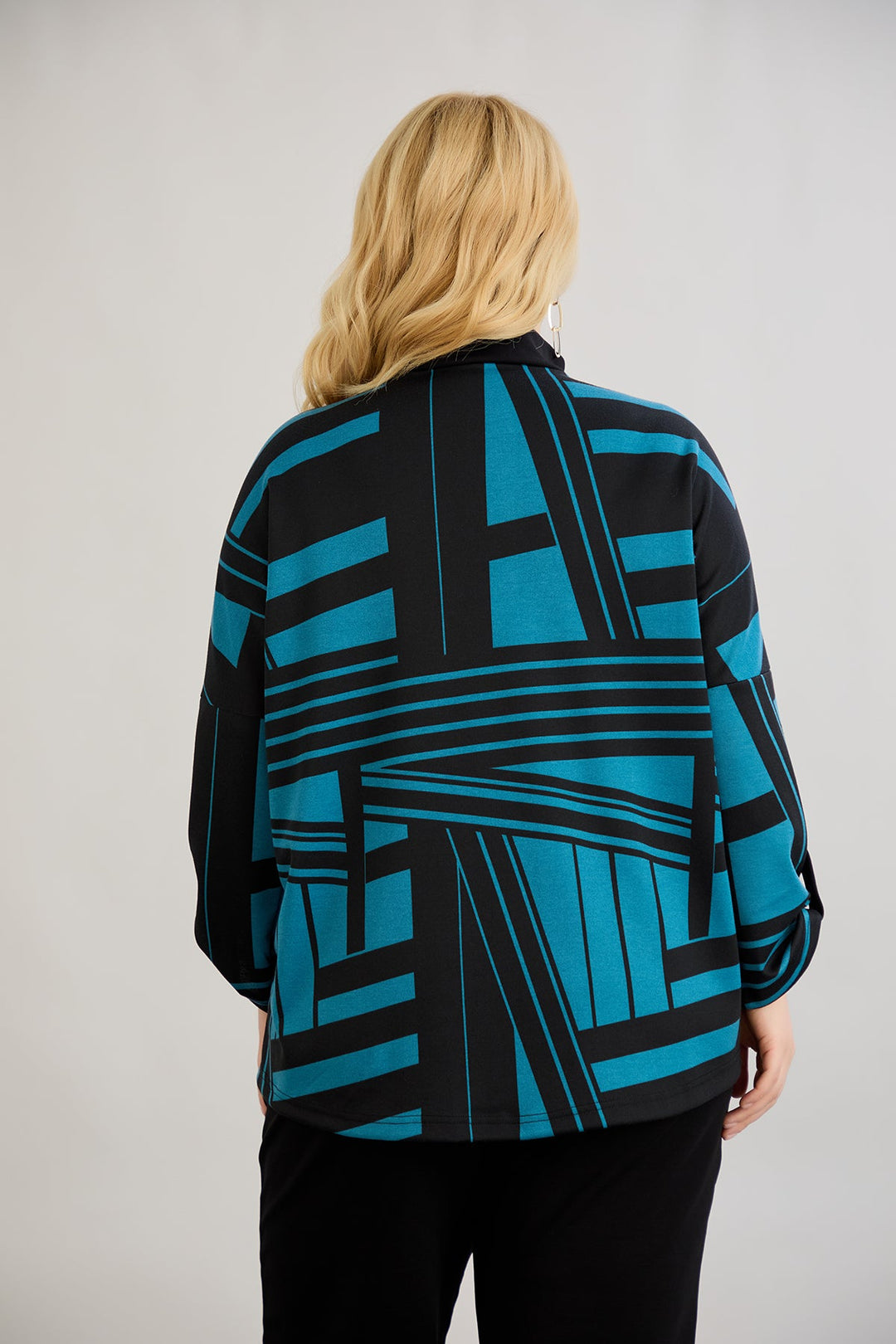 Džemper s vezanjem sprijeda - Plava