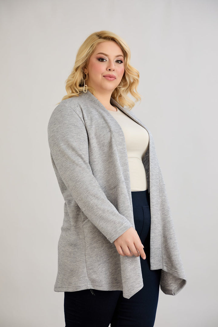 Žaket od viskoze u lame - siva