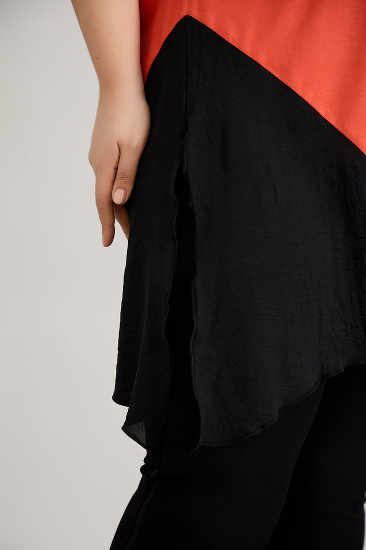 Tunika od viskoze s printom i V-izrezom