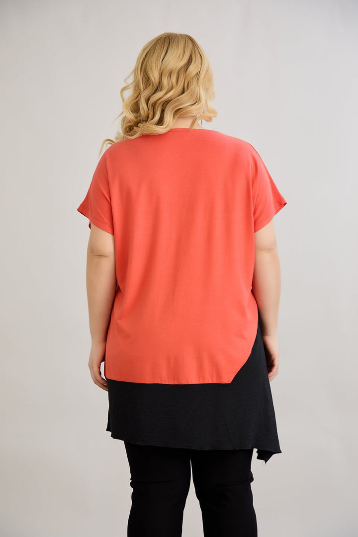 Tunika od viskoze s printom i V-izrezom