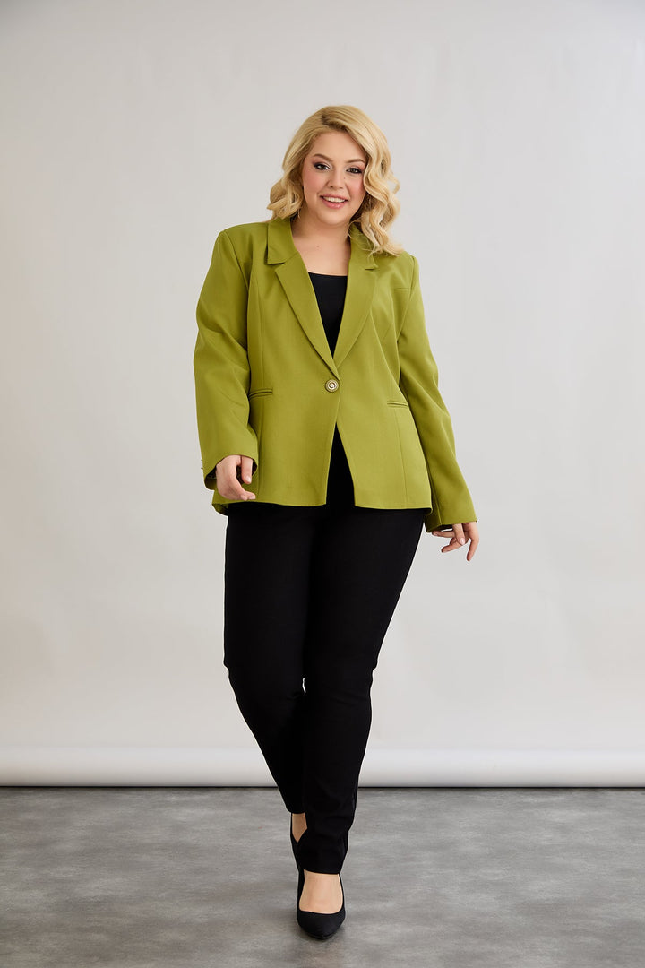 Elegantan i moderan sako s podstavom - pistacija