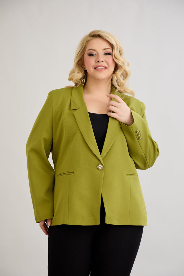 Elegantan i moderan sako s podstavom - pistacija