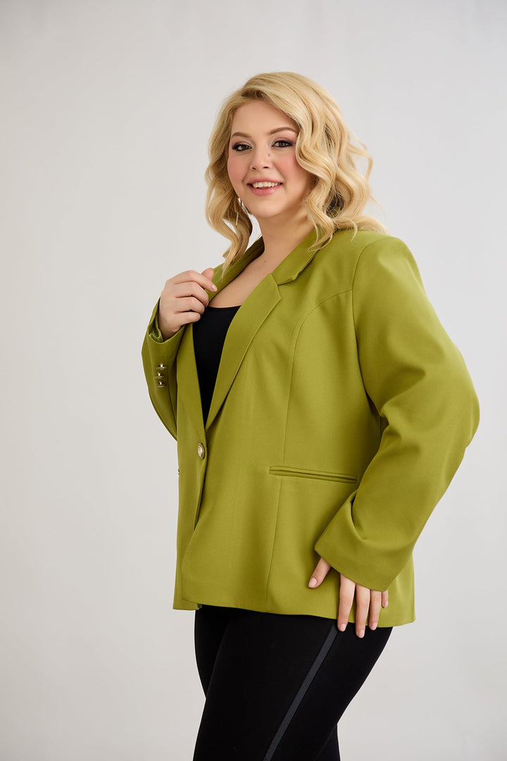 Elegantan i moderan sako s podstavom - pistacija