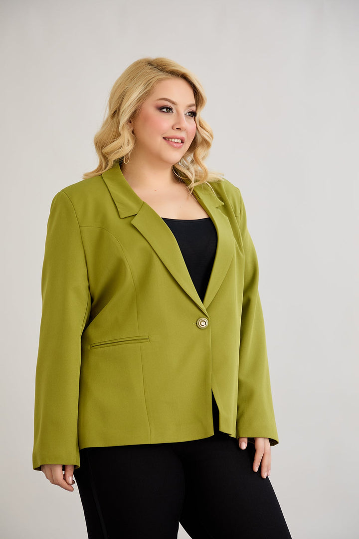 Elegantan i moderan sako s podstavom - pistacija