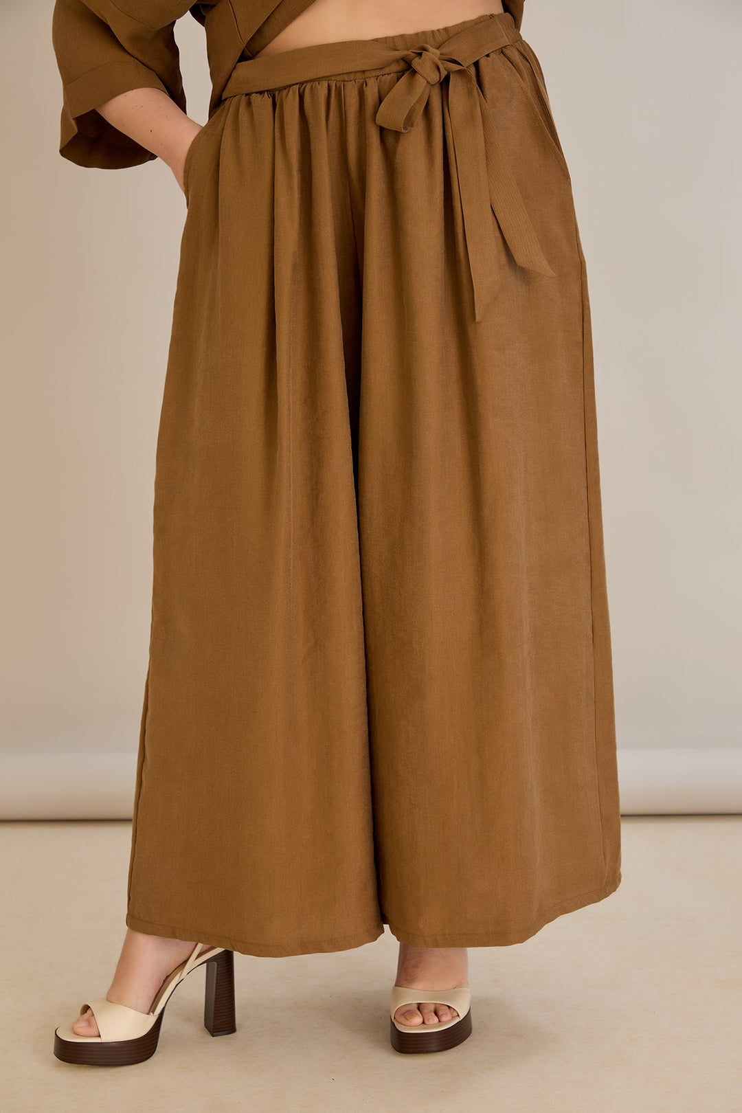 Premium Tencel set od 2 dijela: hlače suknja + košulja - 10593