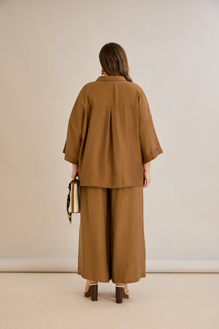 Premium Tencel set od 2 dijela: hlače suknja + košulja - 10593