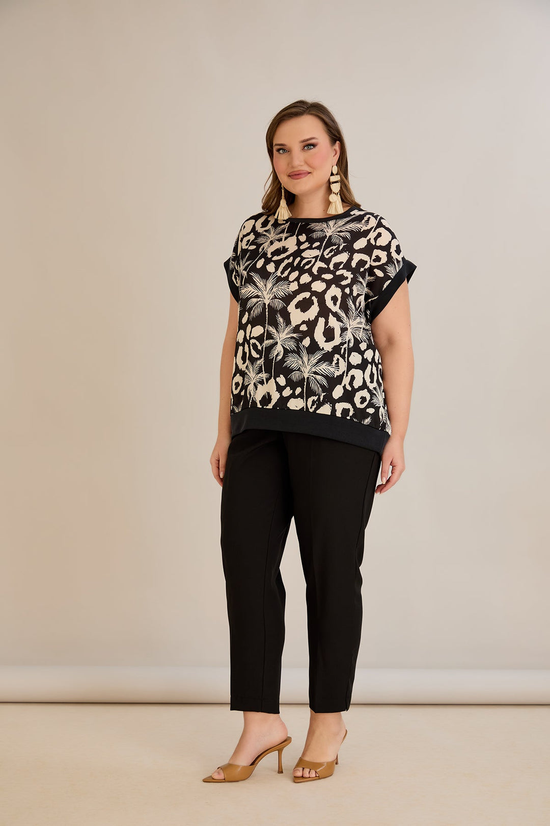 Ljetne elastične hlače - Crna