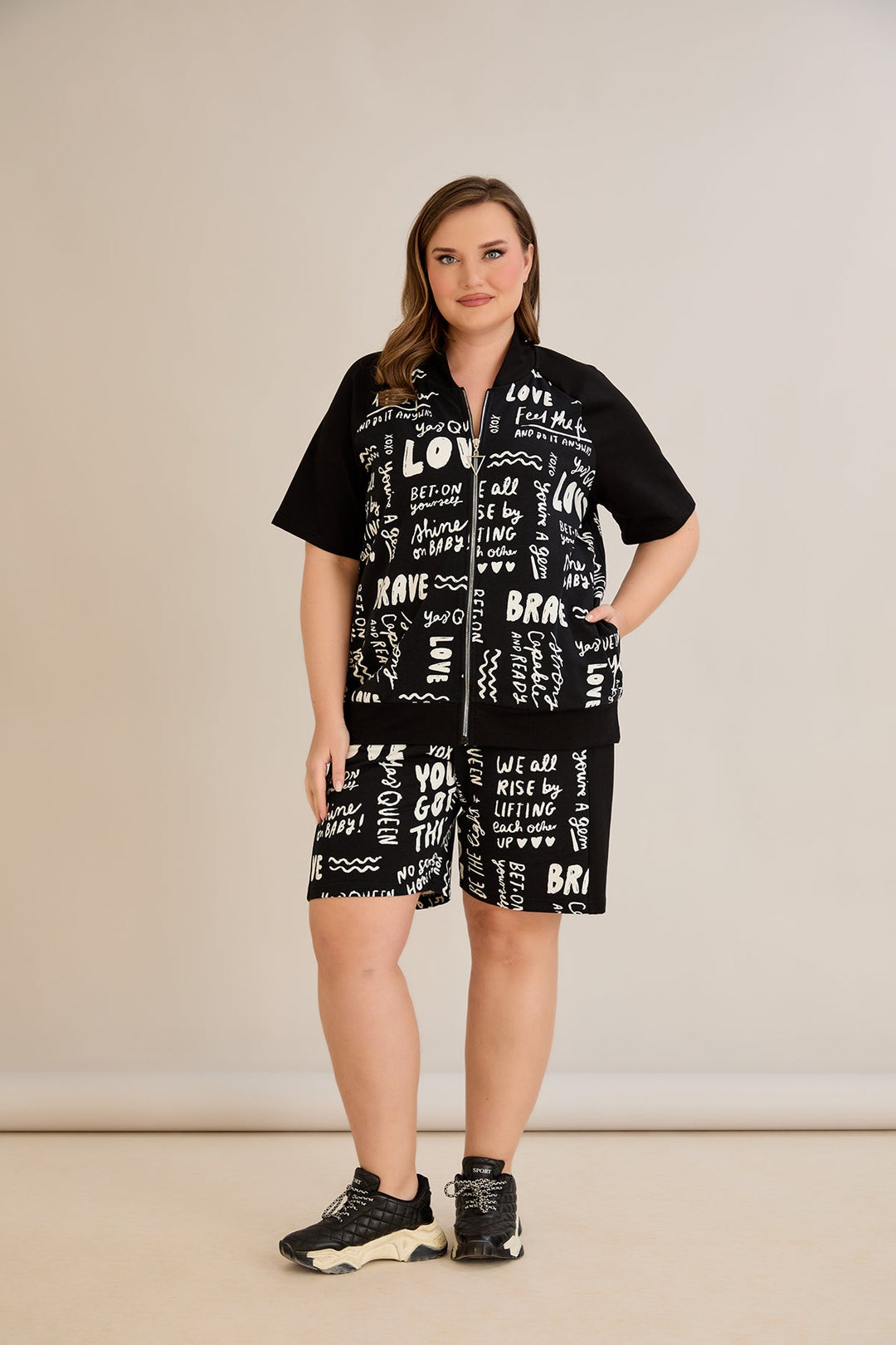 Pamuk set s tiskom s natpisom