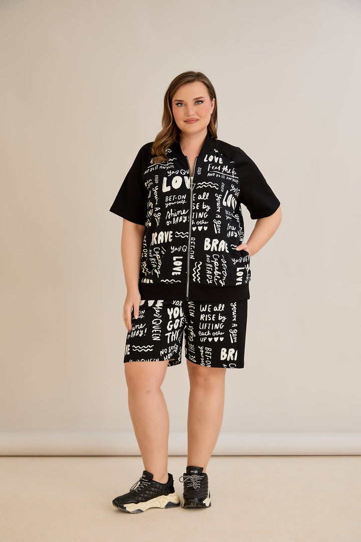 Pamuk set s tiskom s natpisom