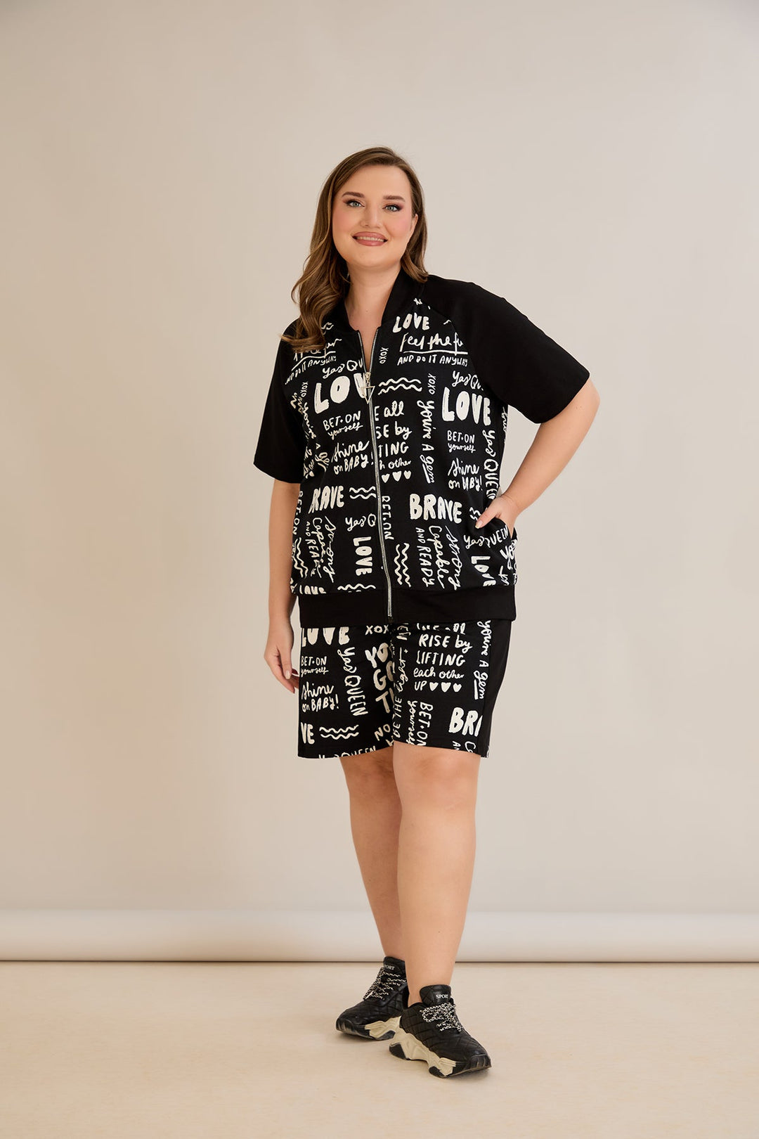 Pamuk set s tiskom s natpisom