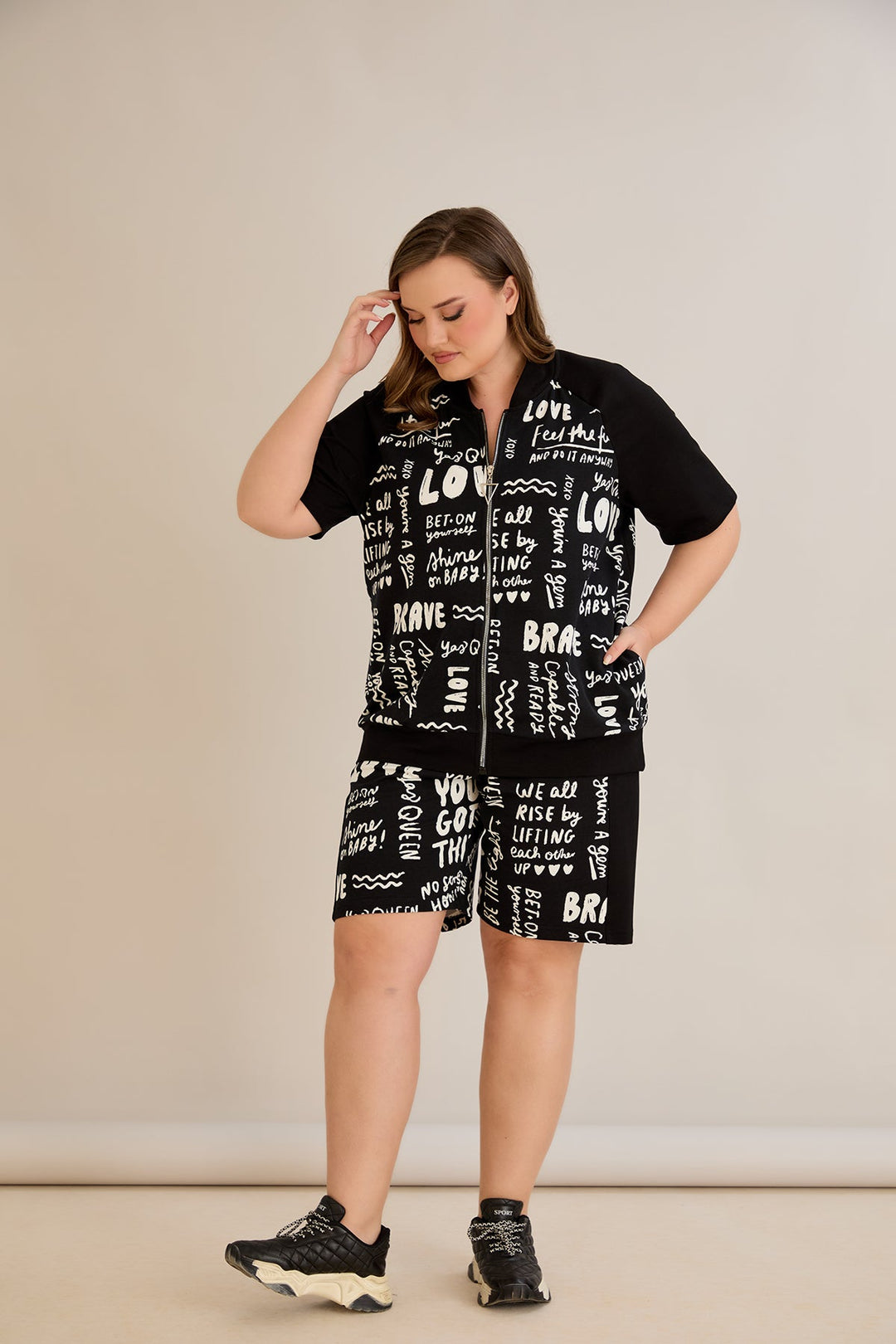 Pamuk set s tiskom s natpisom