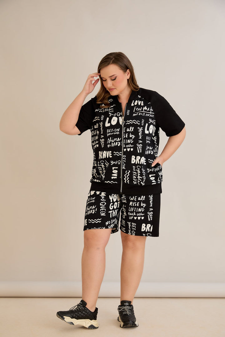 Pamuk set s tiskom s natpisom