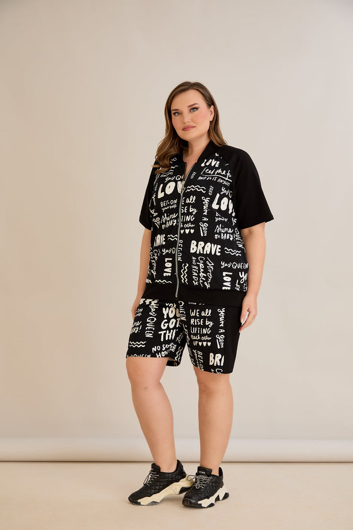 Pamuk set s tiskom s natpisom