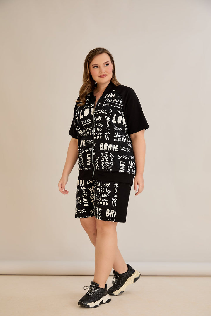 Pamuk set s tiskom s natpisom