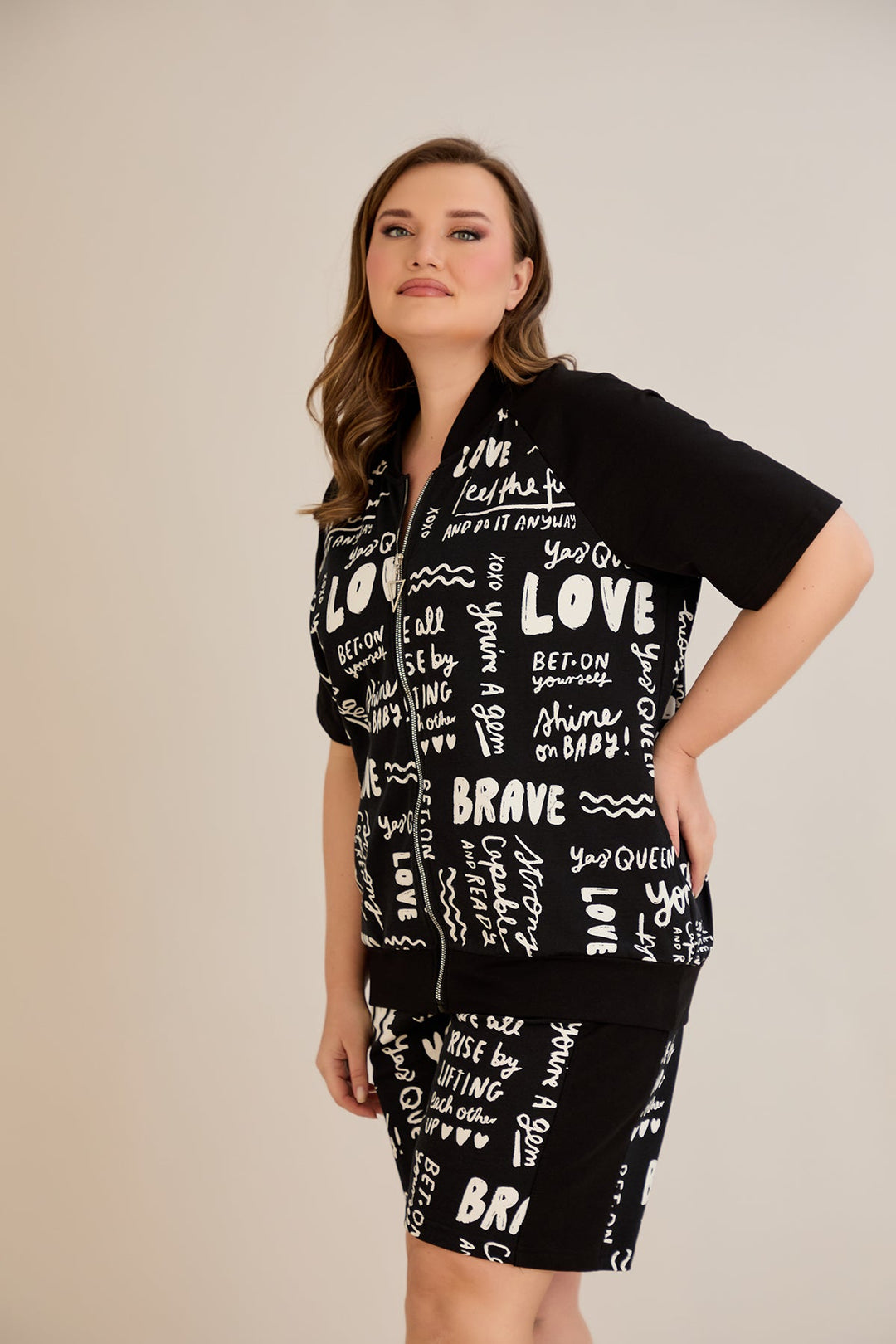 Pamuk set s tiskom s natpisom