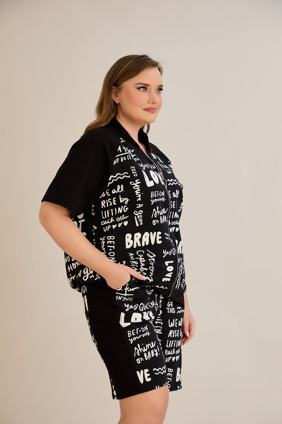 Pamuk set s tiskom s natpisom