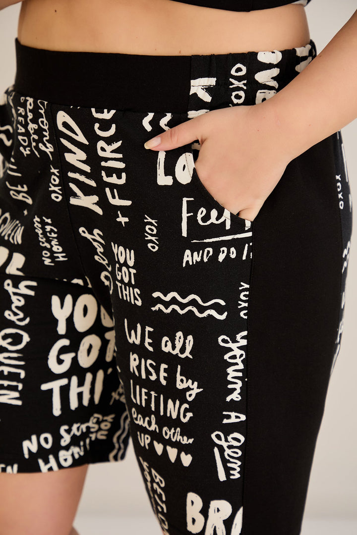 Pamuk set s tiskom s natpisom