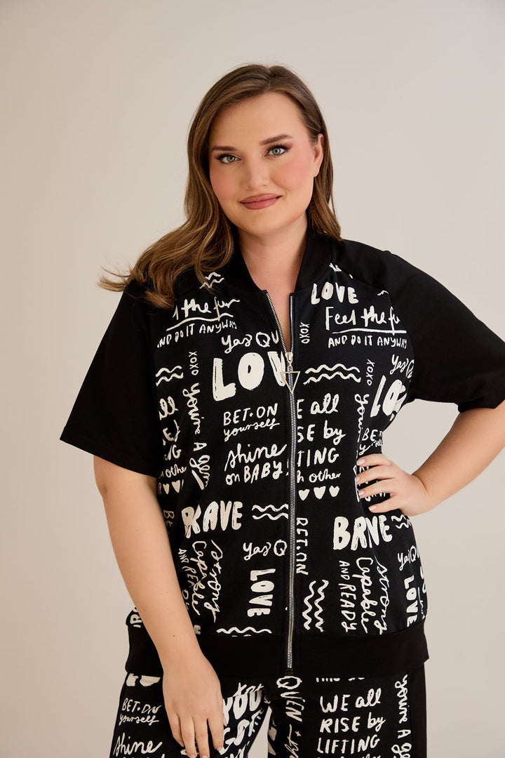 Pamuk set s tiskom s natpisom