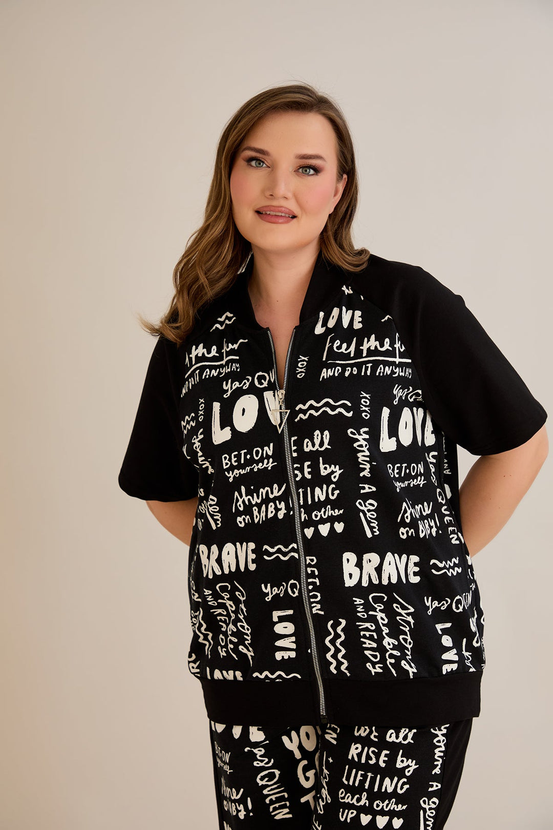 Pamuk set s tiskom s natpisom