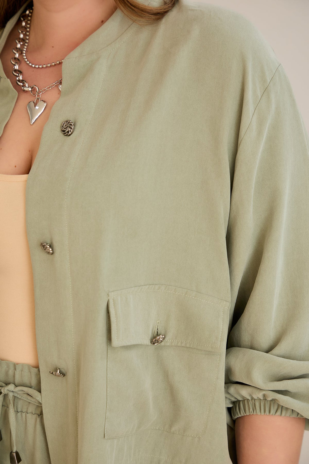 Premium Lyocell set od 2 dijela - hlače + jakna - Zelena 10810