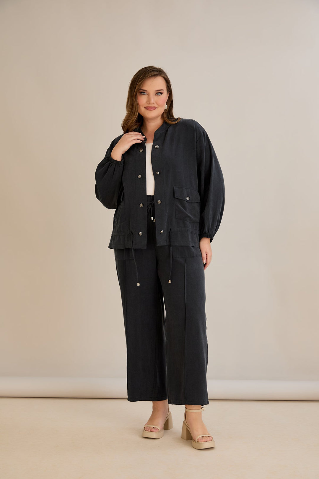 Premium Liosel set od 2 dijela - hlače + jakna - Crna 10810