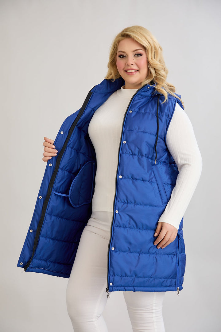 Lagani prsluk s uklonjivom kapuljačom - kobalt