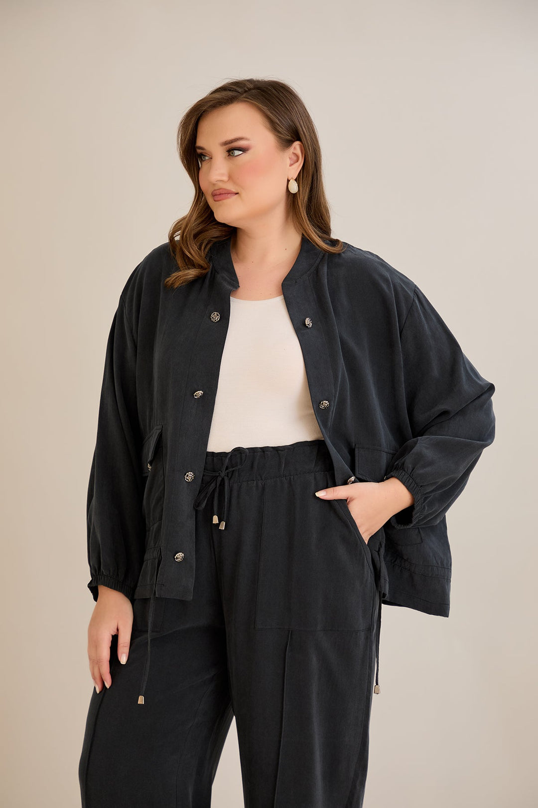 Premium Liosel set od 2 dijela - hlače + jakna - Crna 10810