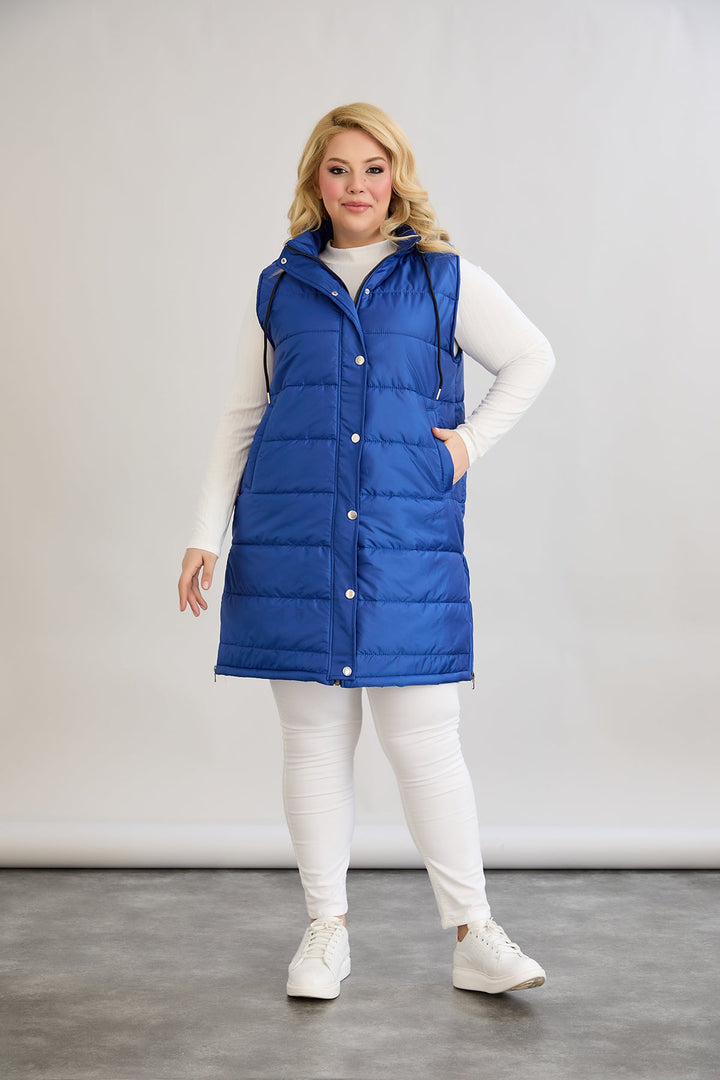 Lagani prsluk s uklonjivom kapuljačom - kobalt