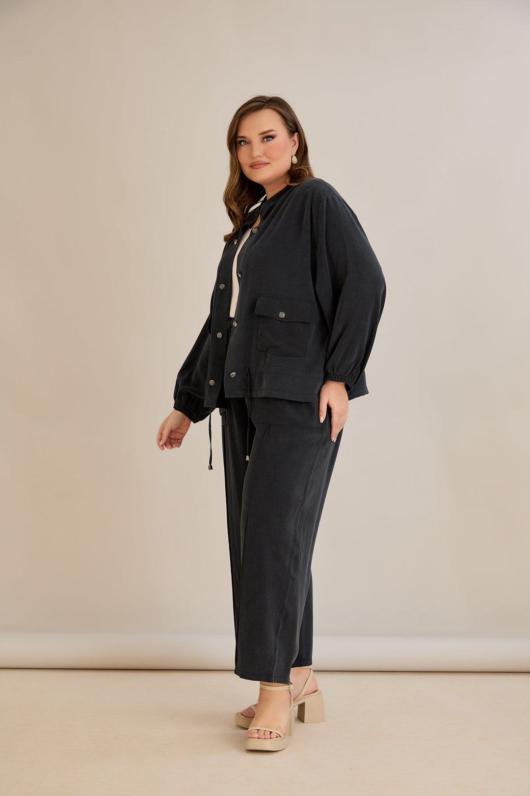 Premium Liosel set od 2 dijela - hlače + jakna - Crna 10810