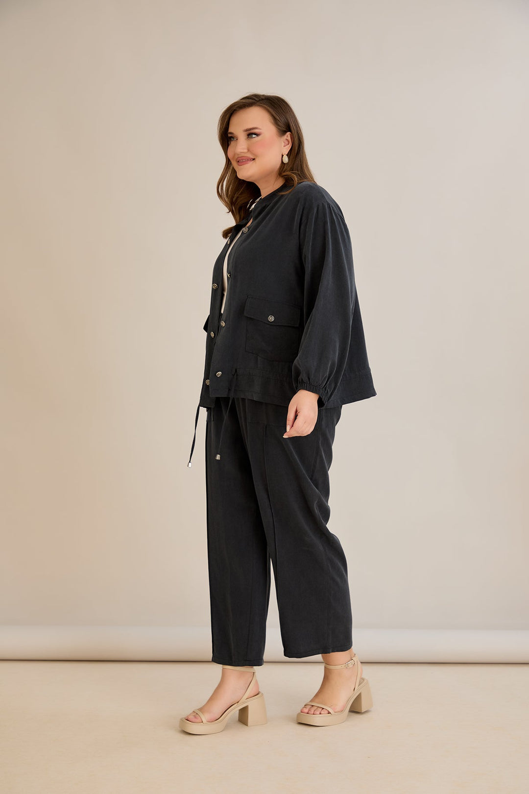 Premium Liosel set od 2 dijela - hlače + jakna - Crna 10810