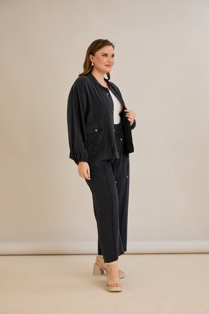 Premium Liosel set od 2 dijela - hlače + jakna - Crna 10810