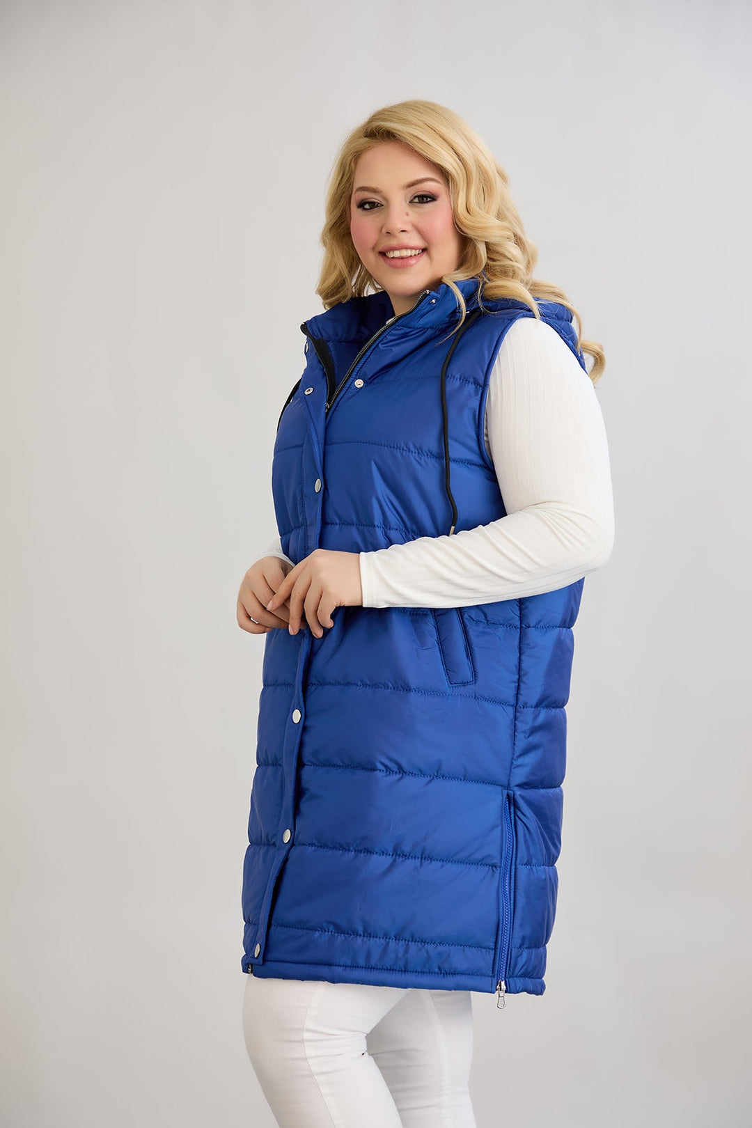 Lagani prsluk s uklonjivom kapuljačom - kobalt