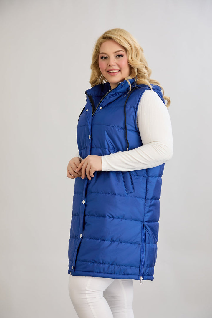 Lagani prsluk s uklonjivom kapuljačom - kobalt