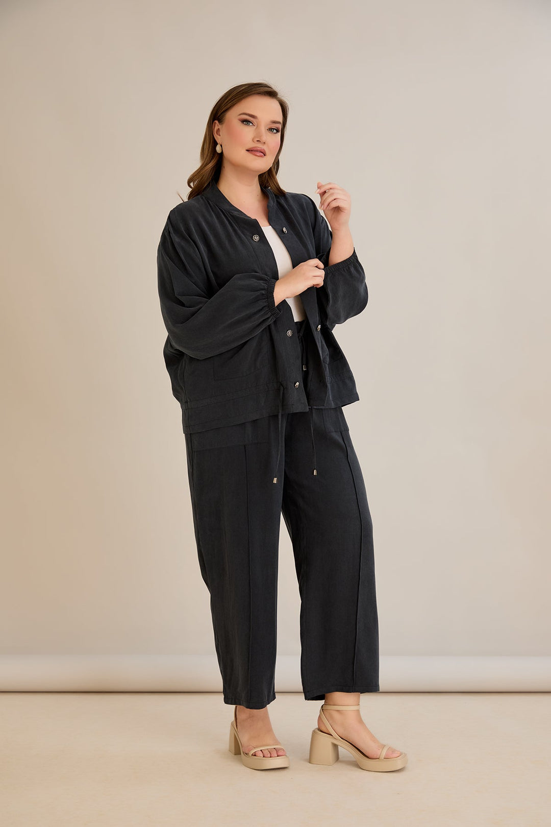 Premium Liosel set od 2 dijela - hlače + jakna - Crna 10810