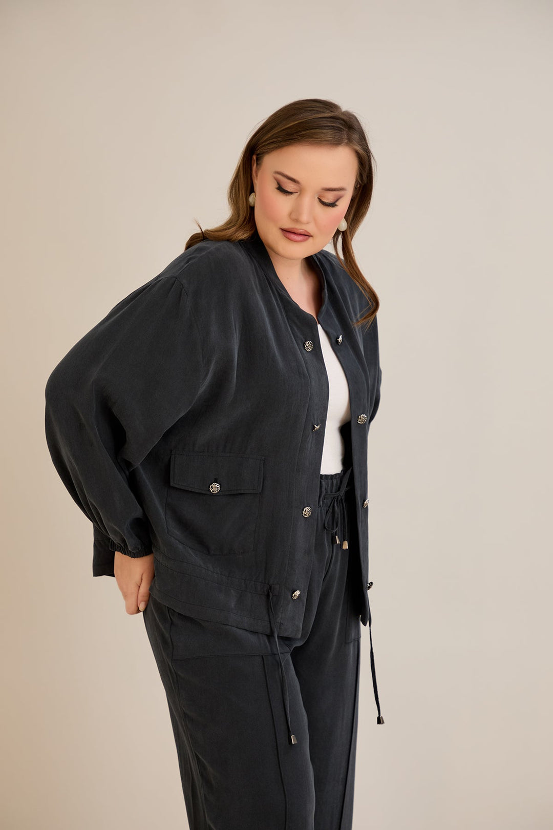 Premium Liosel set od 2 dijela - hlače + jakna - Crna 10810