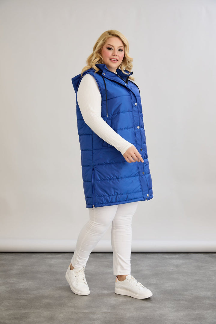 Lagani prsluk s uklonjivom kapuljačom - kobalt