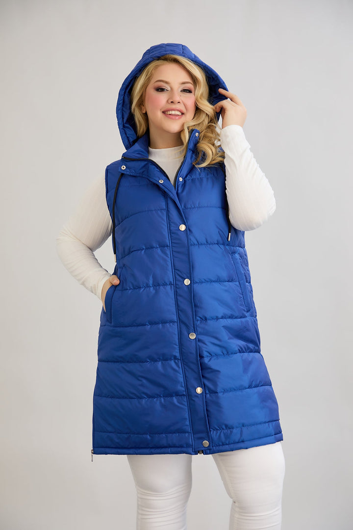 Lagani prsluk s uklonjivom kapuljačom - kobalt