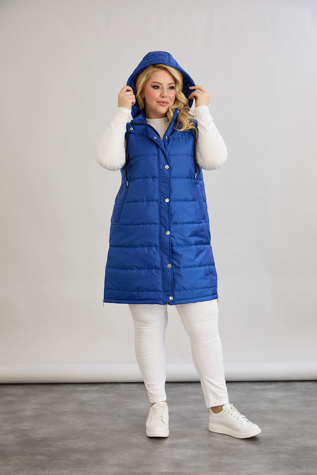 Lagani prsluk s uklonjivom kapuljačom - kobalt