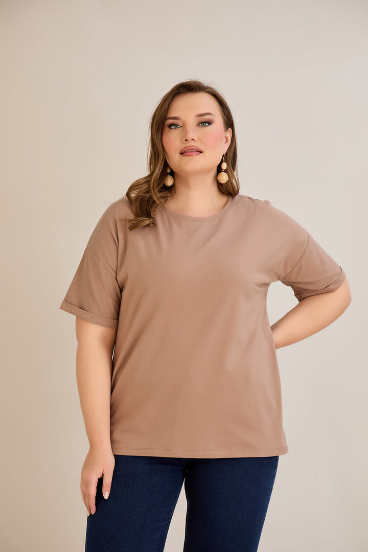 Pametna pamučna majica Classic - moka