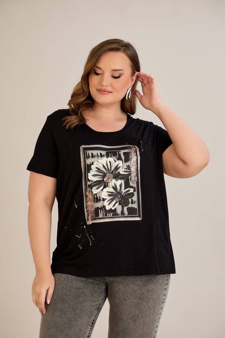 Majica od viskoze s printom III - Margarete 10881