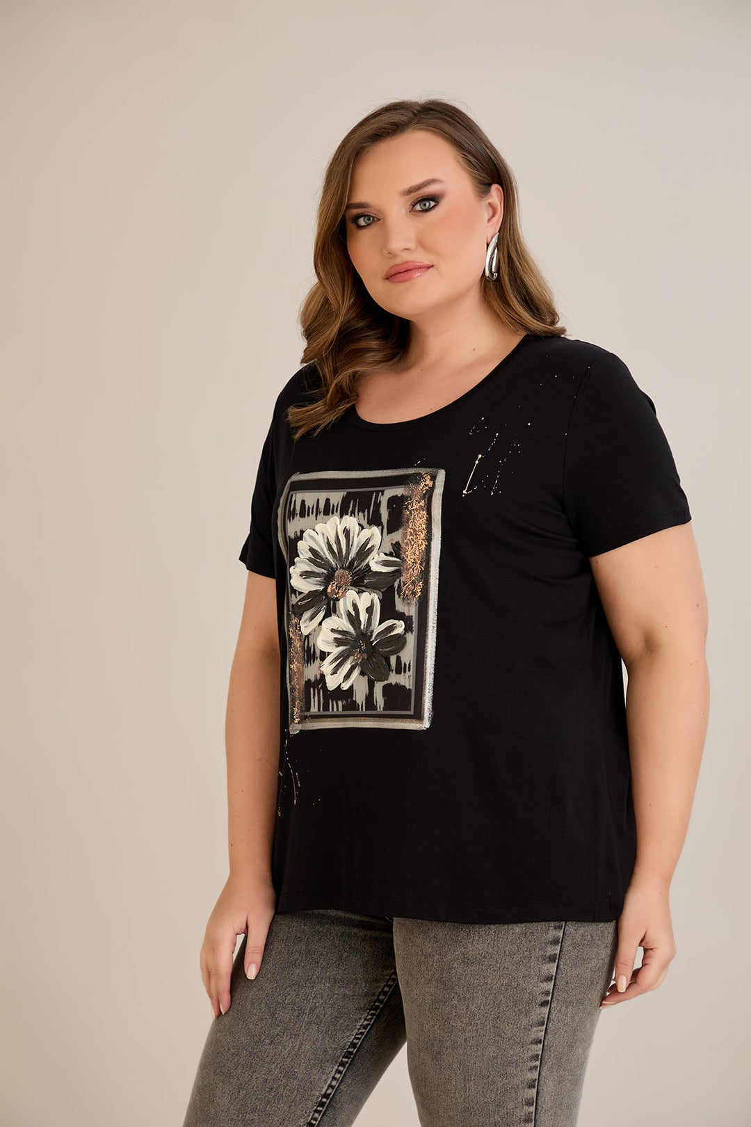 Majica od viskoze s printom III - Margarete 10881